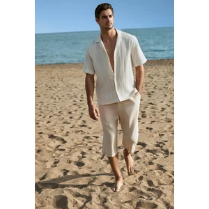 Keten Kumaş Erkek Kapri 4022