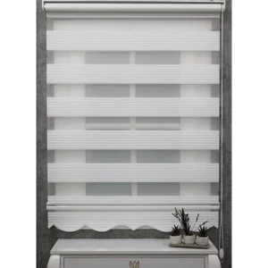 Geniş Plise Etek Dilimli Zebra Stor Güneşlik Perde