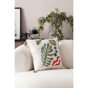 Comfort Punch Desenli Kırlent Kılıfı Kare Dekoratif Bohem Nakışlı Koltuk Yastık Kılıfı Panç 45X45