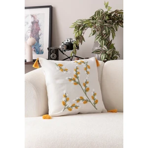 Comfort Punch Desenli Kırlent Kılıfı Kare Dekoratif Bohem Nakışlı Koltuk Yastık Kılıfı Panç 45X45