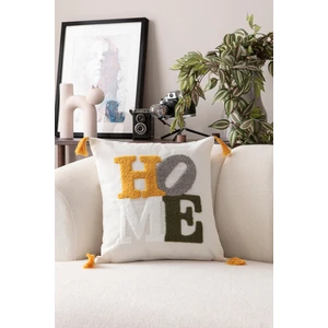 Comfort Punch Desenli Kırlent Kılıfı Kare Dekoratif Bohem Nakışlı Koltuk Yastık Kılıfı Panç 45X45