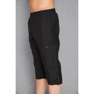 Erkek Büyük Beden Kargo Cepli Micro Deniz Kapri Siyah 2665B-S
