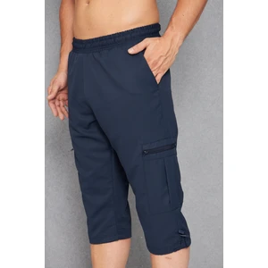 Erkek Kargo Cepli Micro Deniz Kapri Lacivert 2665-L