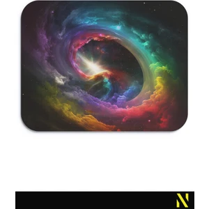Galaksi Desenli Renkli Ergonomik Mouse Pad - 23 cm x 19 cm - Kaydırmaz Taban Ev ve Ofis Kullanımı Için Ideal Fare Altlığı Mousepad