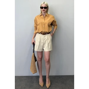 Mad Girls Camel Oversize Gömlek MG1369