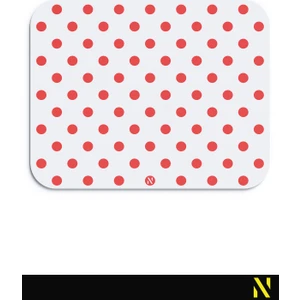 Kırmızı Puantiye Desenli Ergonomik Mouse Pad - 23 cm x 19 cm - Kaydırmaz Taban Ev ve Ofis Kullanımı Için Ideal Fare Altlığı Mousepad