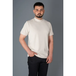 Zeki Özer Erkek Bej Yarım Boğazlı Soft T-Shirt