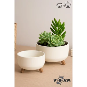 Orbita Saksı Seti Süzgeçli Ayaklı Delikli Plastik Aranjman Sukulent Saksısı Set
