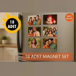 Yüksek Çözünürlüklü 18 Adet 9x6 cm Kişisel Fotoğraflarla Buzdolabı Magneti, Suya Dayanıklı 18'li Kişiselleştirilmiş Fotoğraflı Magnet Seti
