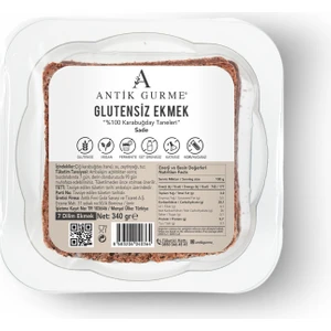 Antik Gurme Karabuğday Ekmeği (Sade)  Glutensiz, Yüksek lifli, Vegan Doğal EKMEK – 340 gr