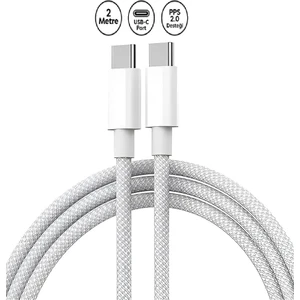 2 Metre 60W Apple Iphone 15 - 16 - Pro - Pro Max Hasır  Hızlı Şarj Kablosu Type-C To Type-C