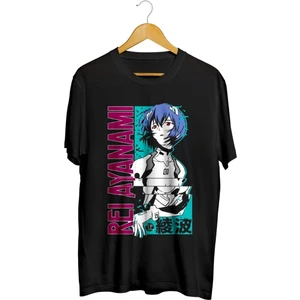 Karikatür Store Rei Ayanami Anime Baskılı Unisex Tişört