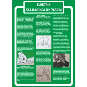 Elektrik Yangınlarında Ilk Yardım Levhası