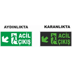 Acil Çıkış Fosforlu Levha