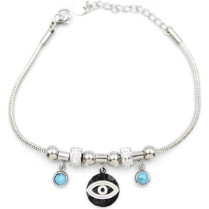 Göz Charm Bileklik - Gümüş