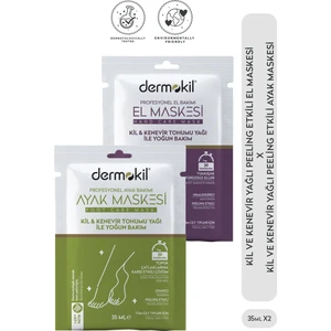 Kil ve Kenevir Yağlı Peeling Etkili Ayak Maskesi 35 ml + El Maskesi 35 ml 2'li Set