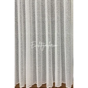 Kaliteli ve Şık Ütü Istemez Kırışmaz Uygun Fiyatlı Kum Örme Modeli 1/2 Seyrek Pileli Tül Perde