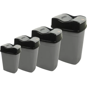 Plastik 4'Lü Girdap Çöp Kovası Set  (10-15-25-30 lt)