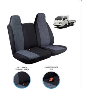 Hyundai H 100 Kamyonet Koltuk Kılıfı Sabit Başlıklı Ön Takım Füme Siyah