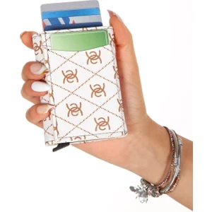 Kadın Mekanizmalı Kartlık ve Cüzdan NEW200 - Beyaz