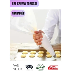 Yıkanabilir Bez Krema Sıkma Torbası – Kumaş, Dayanıklı, Tekrar Kullanılabilir Pasta Torbası