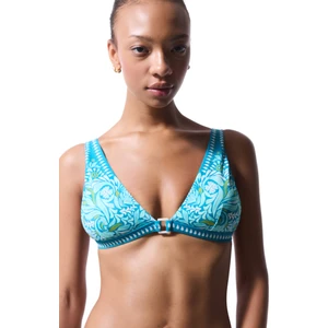 Çiçek Desenli Tropic Leaf V Model Bikini Üstü