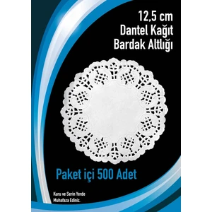 CPC Plastik Ambalaj Dantel Kağıt Bardak Altlığı 12 cm 500 Adet