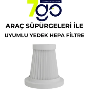 7go Ahv-14 Araç Süpürgesi ile Uyumlu Yedek Hepa Filtre
