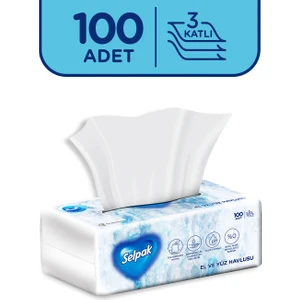 Selpak® El Ve Yüz Havlusu 100 Yaprak Kutusuz Ambalajlı