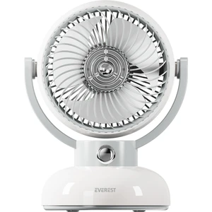 EFN12 Krem 1200mAh 3 Hız Kademe Led Işıklı Retro Masaüstü Usb Fan