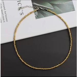 Altın Renk Boncuk Kolye