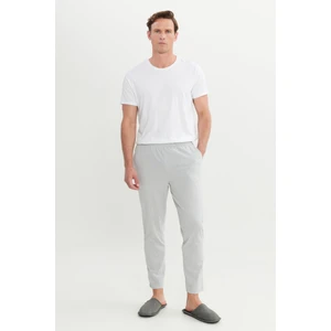 Pamuklu Standart Fit Normal Kesim Beli Lastikli Cepli Pijama Altı