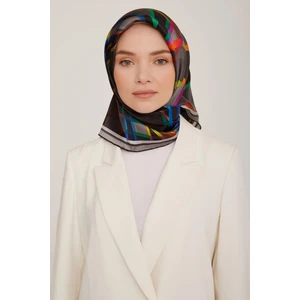Nostalji Serisi Sura İpek Eşarp Ekose Desenli %100 İpek 90 x 90 cm Kadınlar İçin