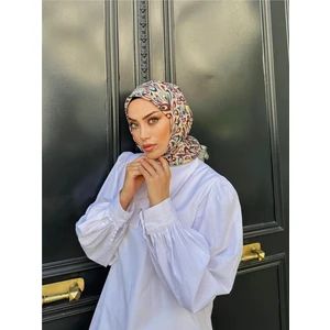 Relax Ebruli Soft Eşarp Su Yeşili Beyaz 1147-06