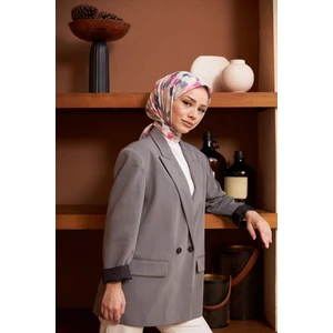 Colorday Puan Soft Eşarp Gri Lacivert 1161-05