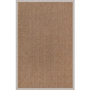 0465-BEJ Kumaş Bordür Sisal Halı Kilim Hav Toz Vermez Kolay Temizlenen Hasır Kilim