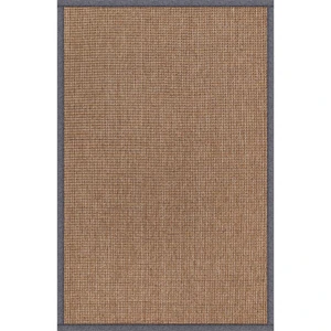 0465-GRI Kumaş Bordür Sisal Halı Kilim Hav Toz Vermez Kolay Temizlenen Hasır Kilim