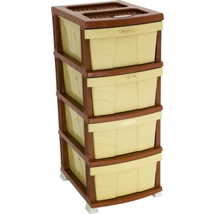 Sağlam Plastik Elegant Düz Komidin (4 Çekmeceli Sebzelik) Çölbeji