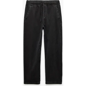 Beli Bağcıklı Cep Detaylı Loose Fit Bol Jean Pantolon