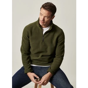 Altınyıldız Classics Erkek Haki Anti-pilling Tüylenme Yapmayan Standart Fit Dik Yaka Soğuk Geçirmez Polar Sweatshirt