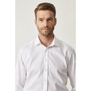 ALTINYILDIZ CLASSICS Erkek Beyaz Ütü Gerektirmeyen Non-iron Slim Fit Dar Kesim %100 Pamuk Gömlek