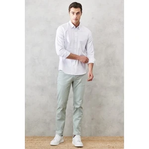 ALTINYILDIZ CLASSICS Erkek Su Yeşili 360 Derece Her Yöne Esneyen Rahat Slim Fit Dar Kesim Pantolon