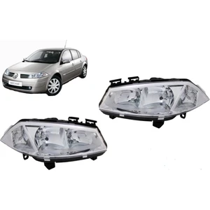 Megane 2 Sağ Sol Far (2 Adet) Takım Ayfar Merceksiz