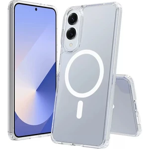 Galaxy S25 Edge Kılıf M-Safe Şarj Özellikli Şeffaf Sert Pc Nvg Embos Kapak - Şeffaf