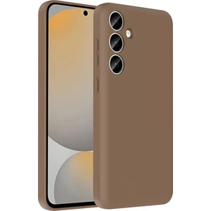 Galaxy A55 Kılıf Kamera Korumalı Kartlık Hazneli Alt Vitra Kapak - Kahverengi