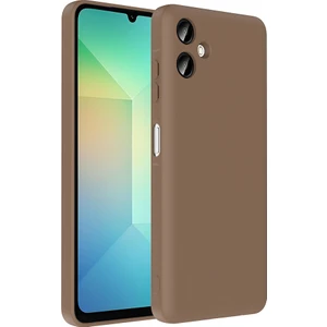 Galaxy A06 Kılıf Kamera Korumalı Kartlık Hazneli Alt Vitra Kapak - Kahverengi