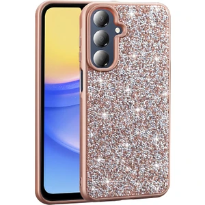 Galaxy A26 Kılıf Parlak Taşlı Tasarım Otnv Pırlanta Kapak - Gold