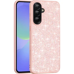 Galaxy A36 Kılıf Parlak Taşlı Tasarım Otnv Pırlanta Kapak - Pembe