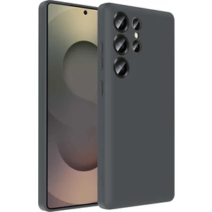 Galaxy S25 Ultra Kılıf Kamera Korumalı Kartlık Hazneli Otnv Vitra Kapak - Gri