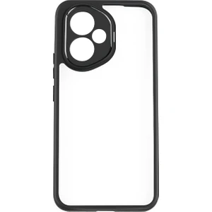 Honor 400 Kılıf Kamera Korumalı Şeffaf Arka Yüzey Otnv New Roll Kapak - Siyah